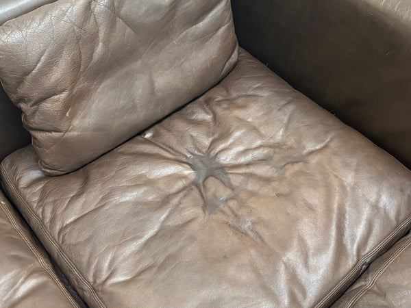Large leather modular lounge sofa, 1970s