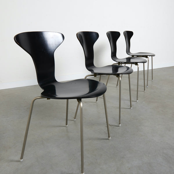 Set of four Arne Jacobsen Mosquito dining chairs