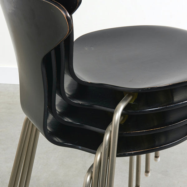 Set of four Arne Jacobsen Mosquito dining chairs