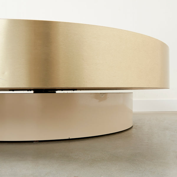 Revolving coffee table by Willy Rizzo, 1970s