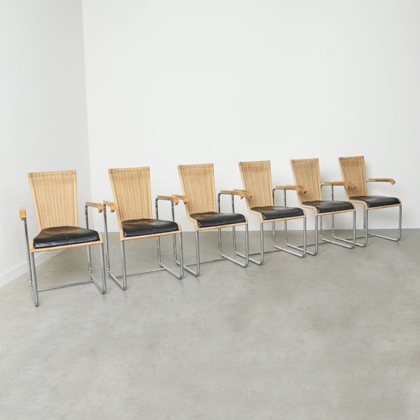 Six Tecta D20 dining chairs, 1980s