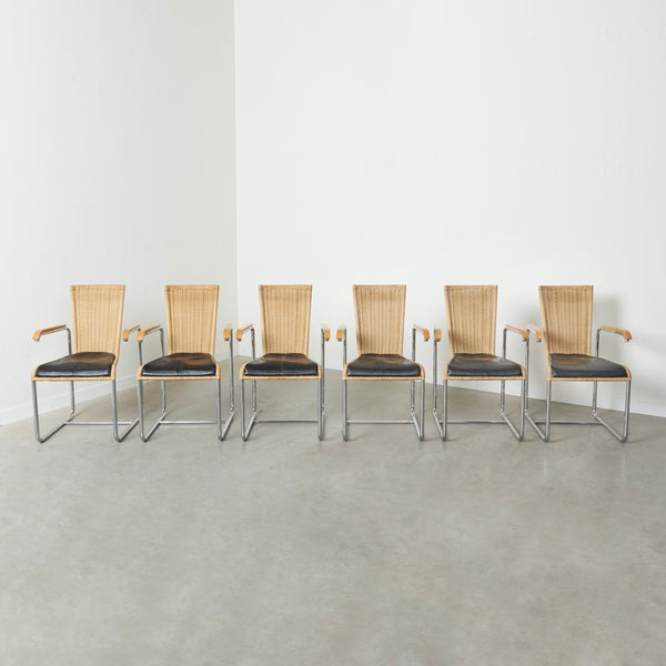 Six Tecta D20 dining chairs, 1980s