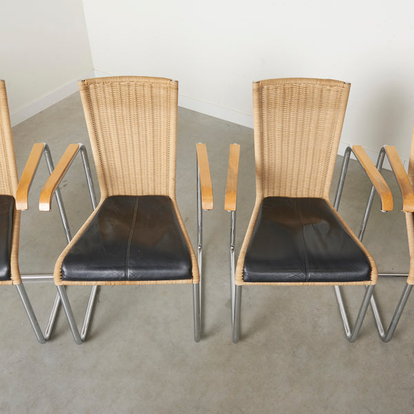 Six Tecta D20 dining chairs, 1980s