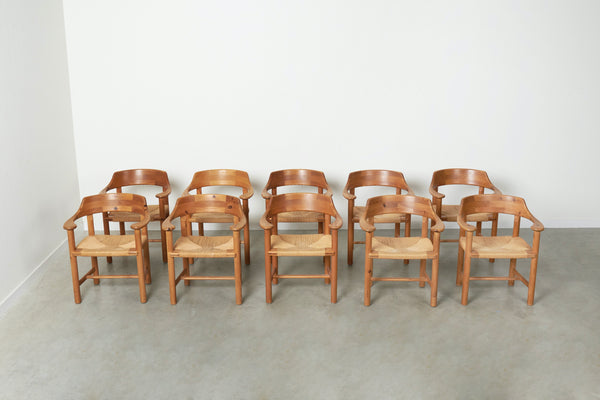 10x Daumiller dining chairs, Gramrode 1970s