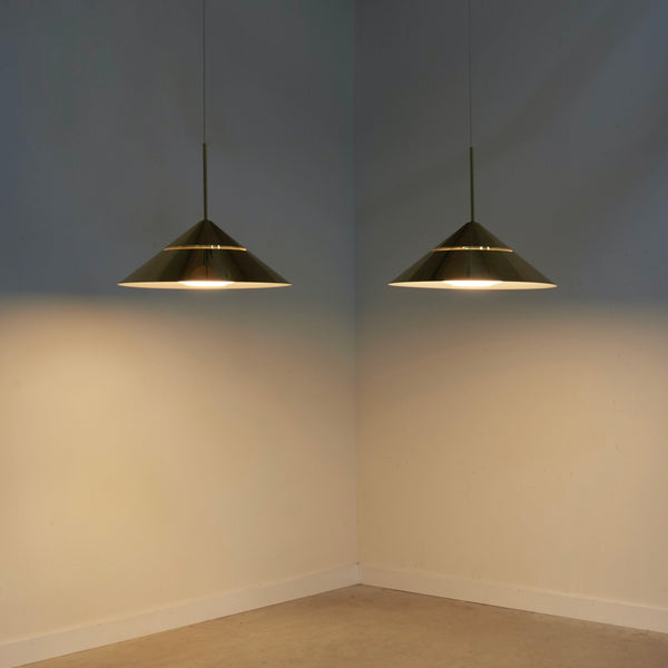 Large Glasshütte Limburg pendants, 1970s