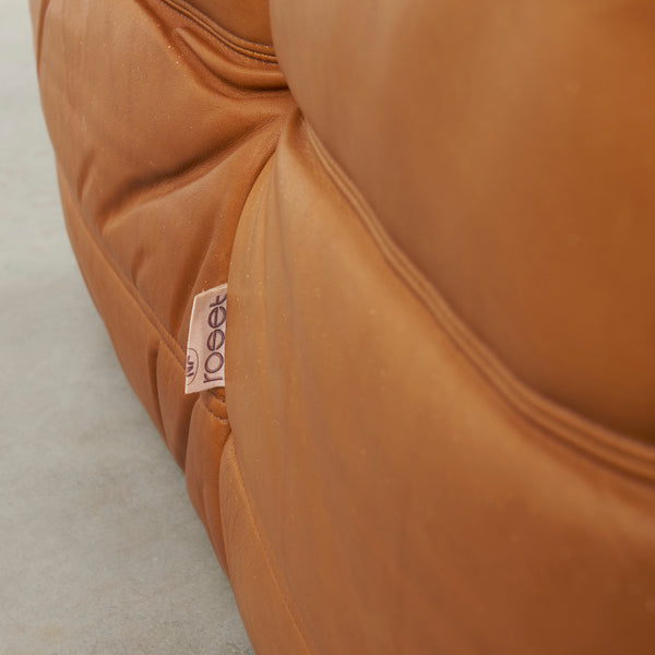 Original 1980s Ligne Roset Togo corner, cognac leather