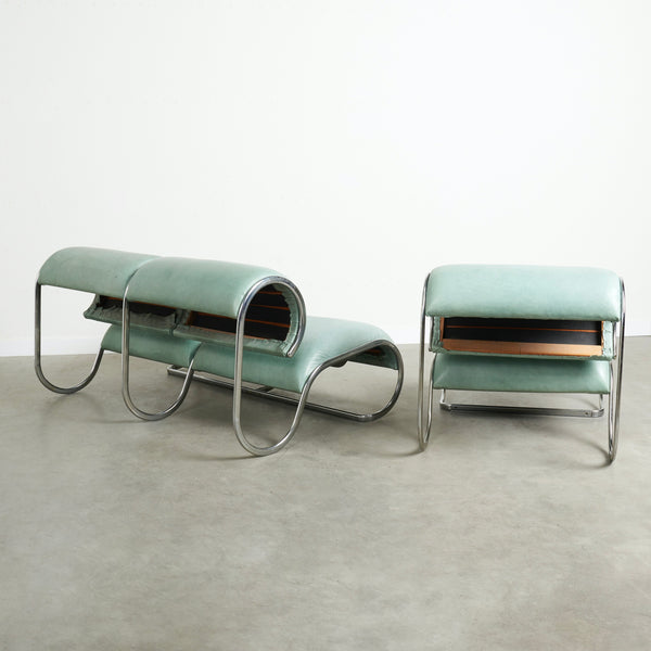 Rare vintage sofa with chair, 1960s / 1970s