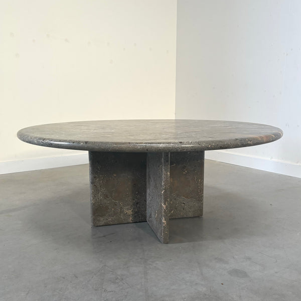 Large fossil stone coffee table, 1970s
