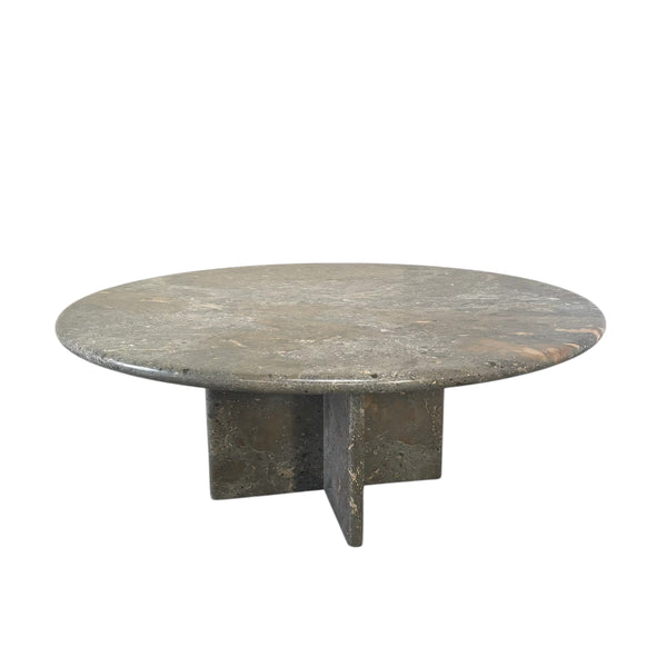 Large fossil stone coffee table, 1970s