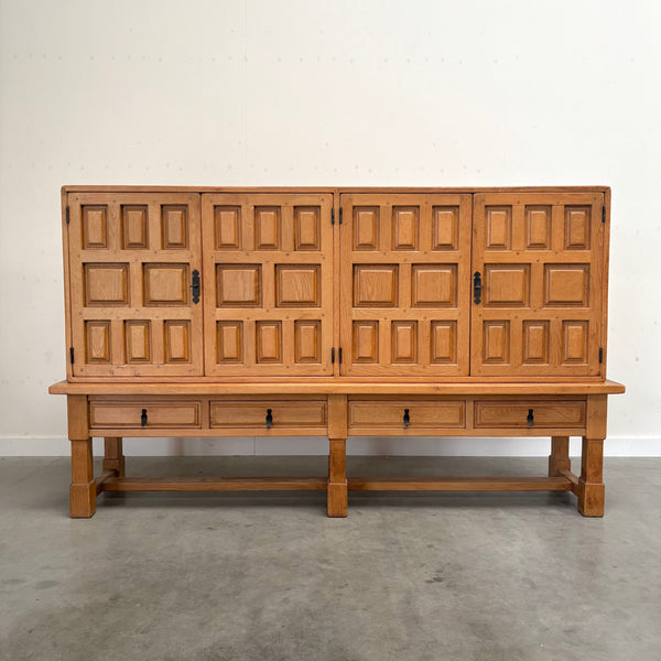 Early 20th Century Spanish highboard in Brutalist style