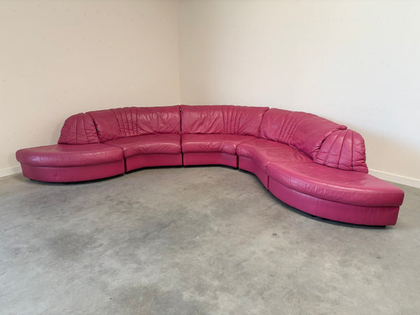 Vintage round modular sofa, 1980s