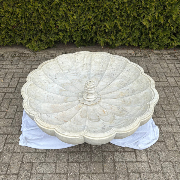 Large Carrara marble floor fountain