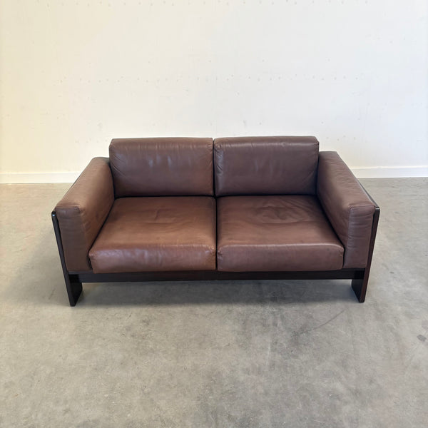 Brown leather Bastiano sofa, 1970s