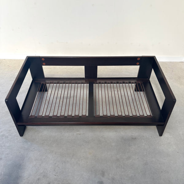Brown leather Bastiano sofa, 1970s