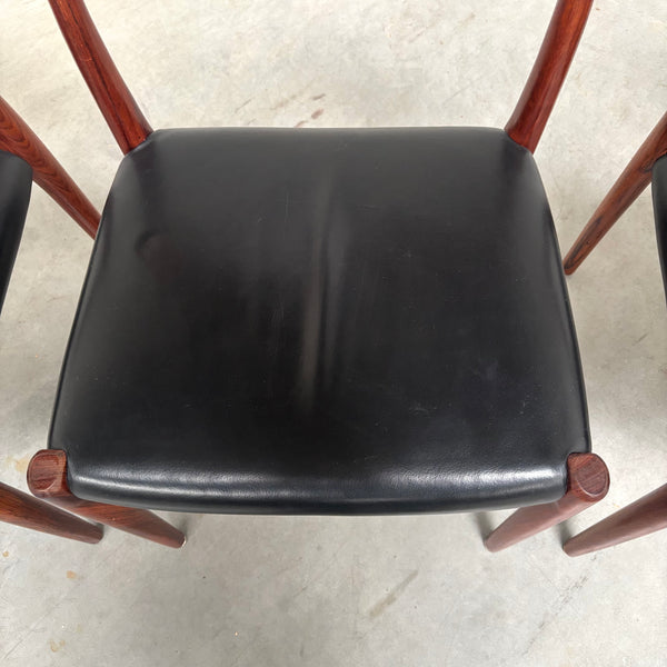 Set of 4 Møller 77 dining chairs, Denmark 1960s