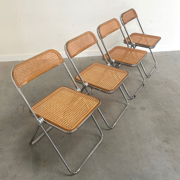 Set of 4 Castelli Plia folding chairs, 1960s
