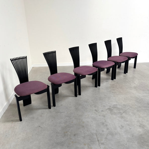 6x Postmodern dining chairs by Westnofa, 1980s