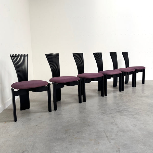 6x Postmodern dining chairs by Westnofa, 1980s
