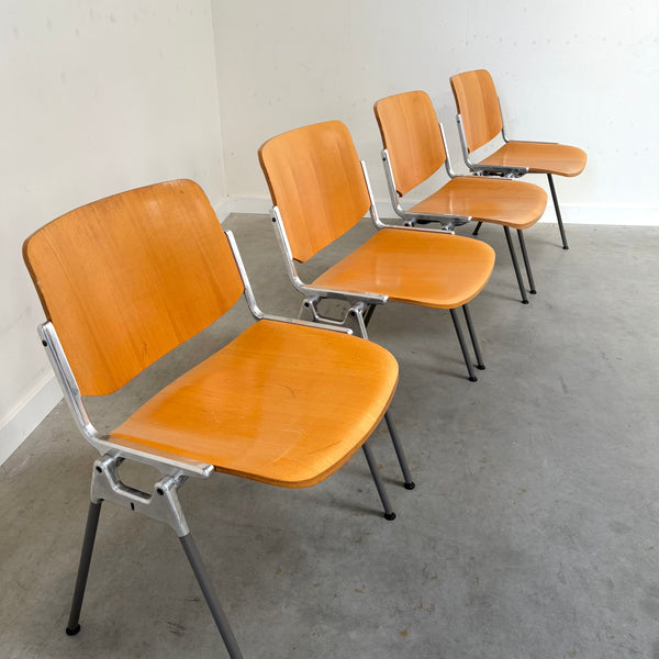 Set Castelli DSC 106 chairs, 1970s design