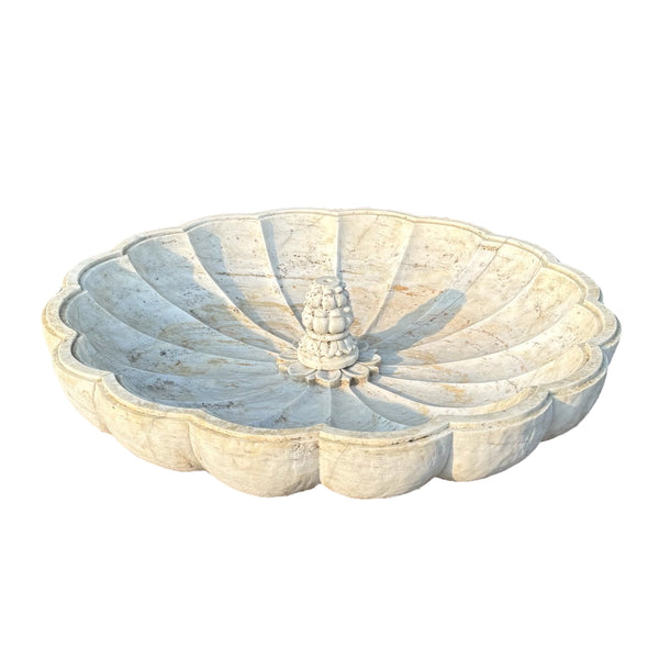 Large Carrara marble floor fountain