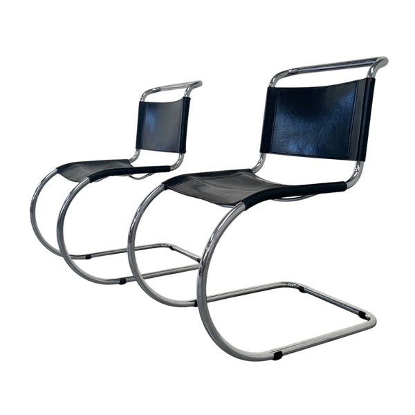 Set MR10 chiars by Mies van der Rohe, 1980s