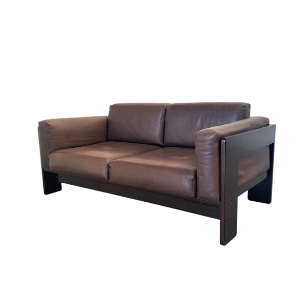 Brown leather Bastiano sofa, 1970s