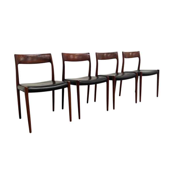 4x Møller 77 dining chairs, Denmark 1960s