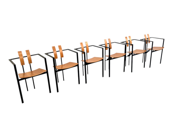 Six post modern Trix chairs by KFF, 1980s
