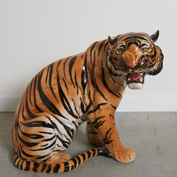 Vintage Italian Tiger statue, 1960s