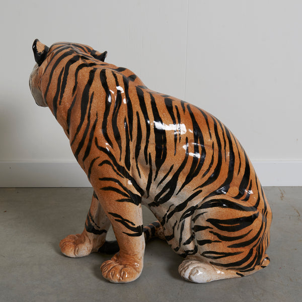 Vintage Italian Tiger statue, 1960s