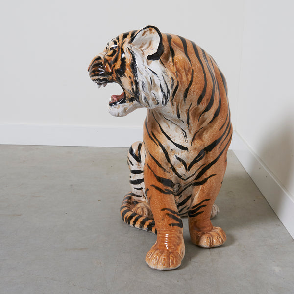Vintage Italian Tiger statue, 1960s