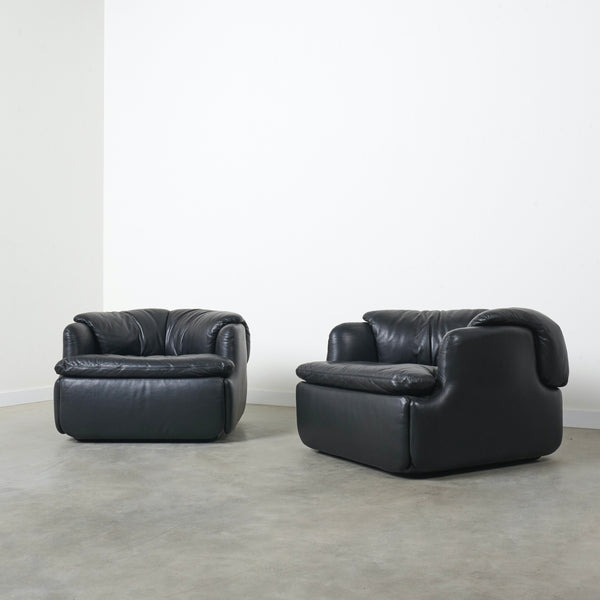 Set Confidential lounge chairs by Alberto Rosselli for Saporiti, 1970s