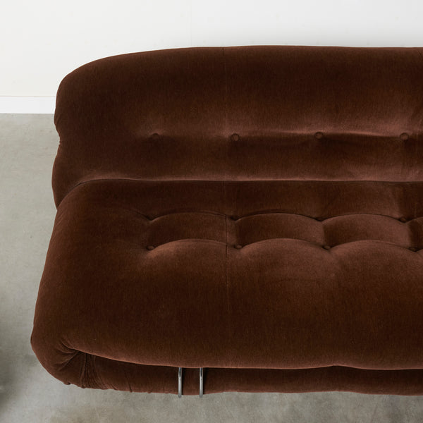 Cassina Soriana lounge set in Mohair, Italy 1970s