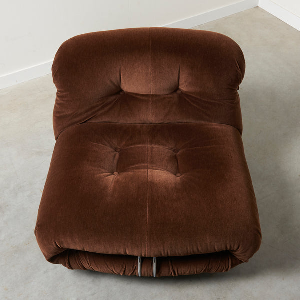 Cassina Soriana lounge set in Mohair, Italy 1970s