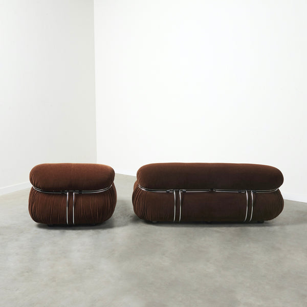 Cassina Soriana lounge set in Mohair, Italy 1970s