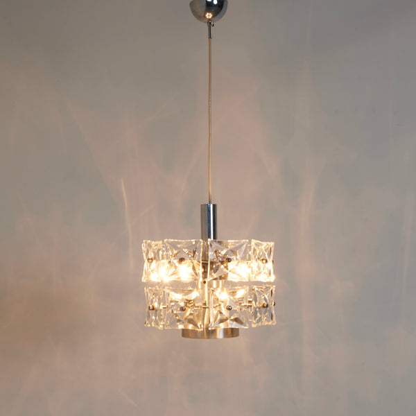Mid century crystal pendant by Kinkeldey, 1970s