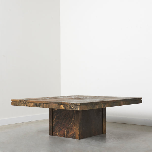 Brutalist style marble coffee table, 1970s