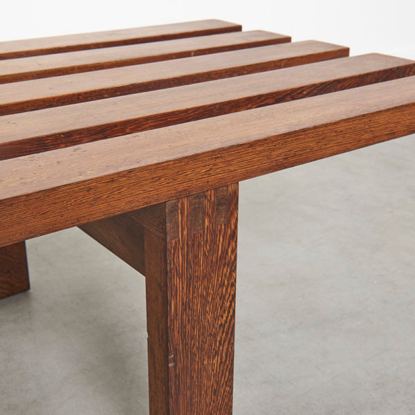 Mid centruy slatted bench by Martin Visser for 't Spectrum