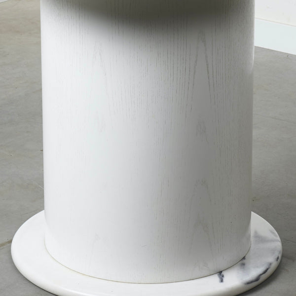 Round Carrara marble dining table, 1970s