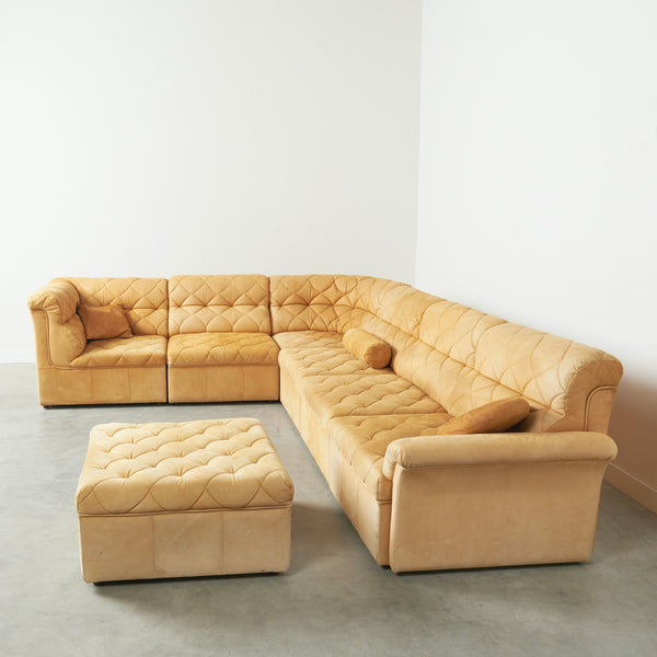 Modular leather sofa by Laauser, 1970s