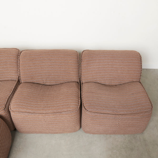 Mid Century elements sofa, Italy 1970s