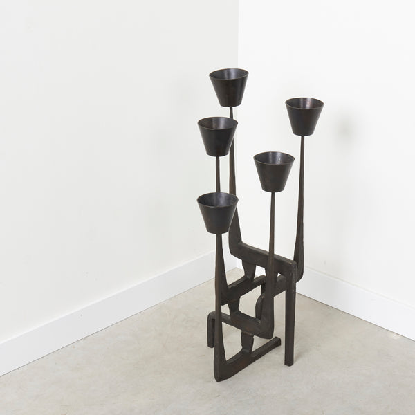 Brutalist candle holder, 1960s