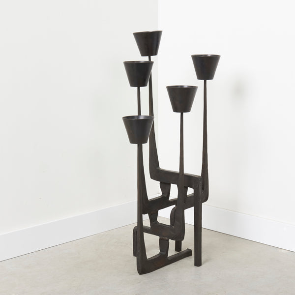 Brutalist candle holder, 1960s