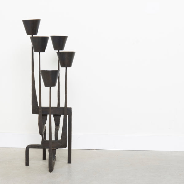 Brutalist candle holder, 1960s