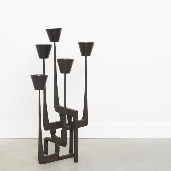Brutalist candle holder, 1960s