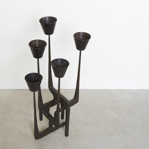 Brutalist candle holder, 1960s