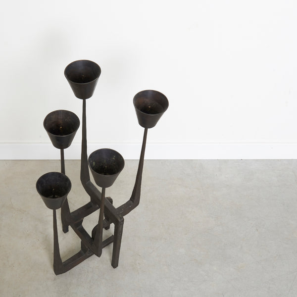 Brutalist candle holder, 1960s