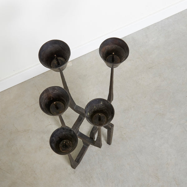 Brutalist candle holder, 1960s