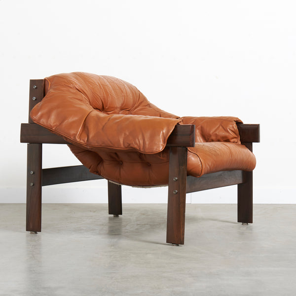 Set Percival Lafer lounge chairs with hocker, model MP-41