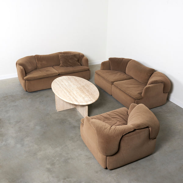 Confidential lounge set by Alberto Rosselli for Saporiti, 1970s